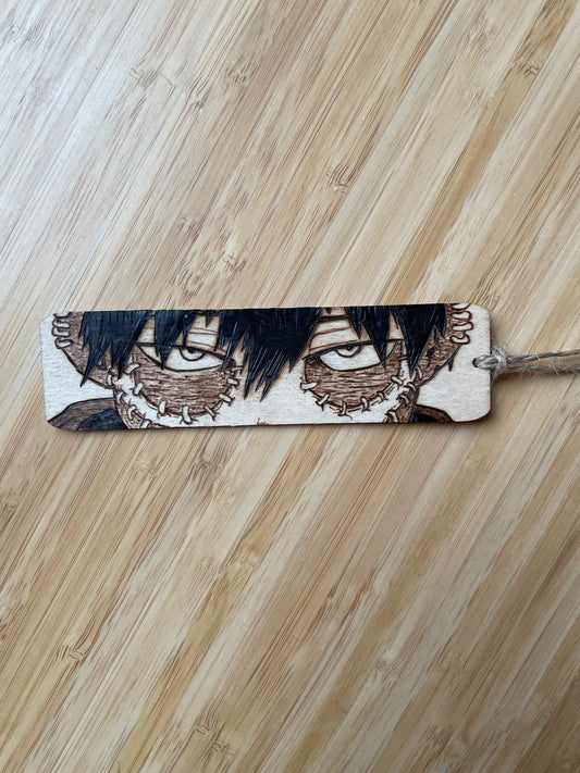 Wood burned Bookmark Mha