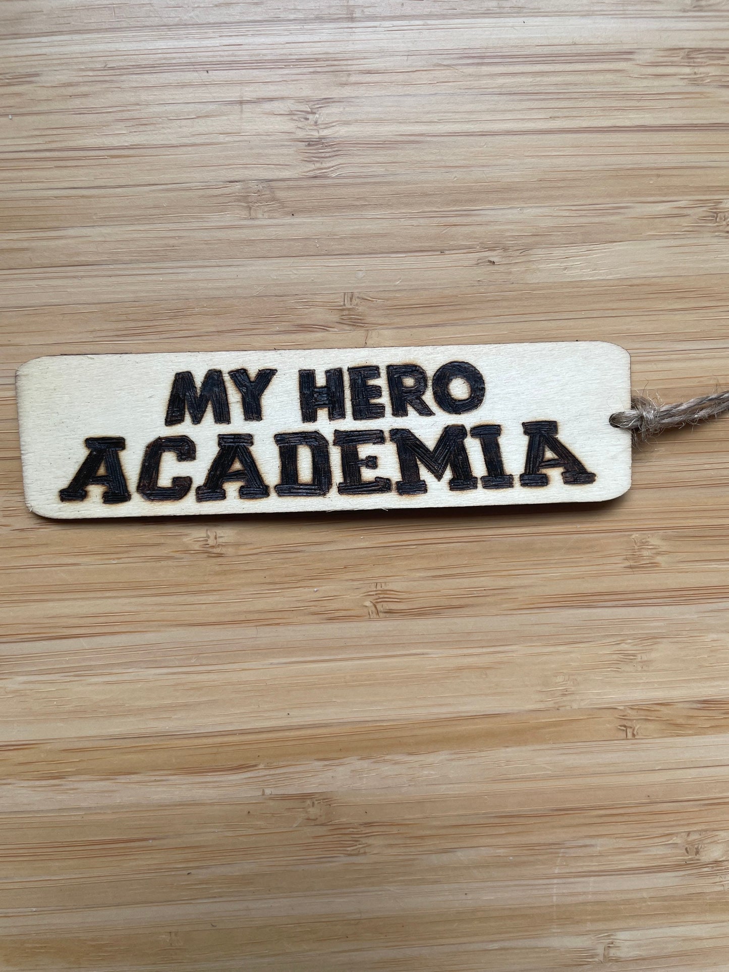 Wood burned Bookmark Mha