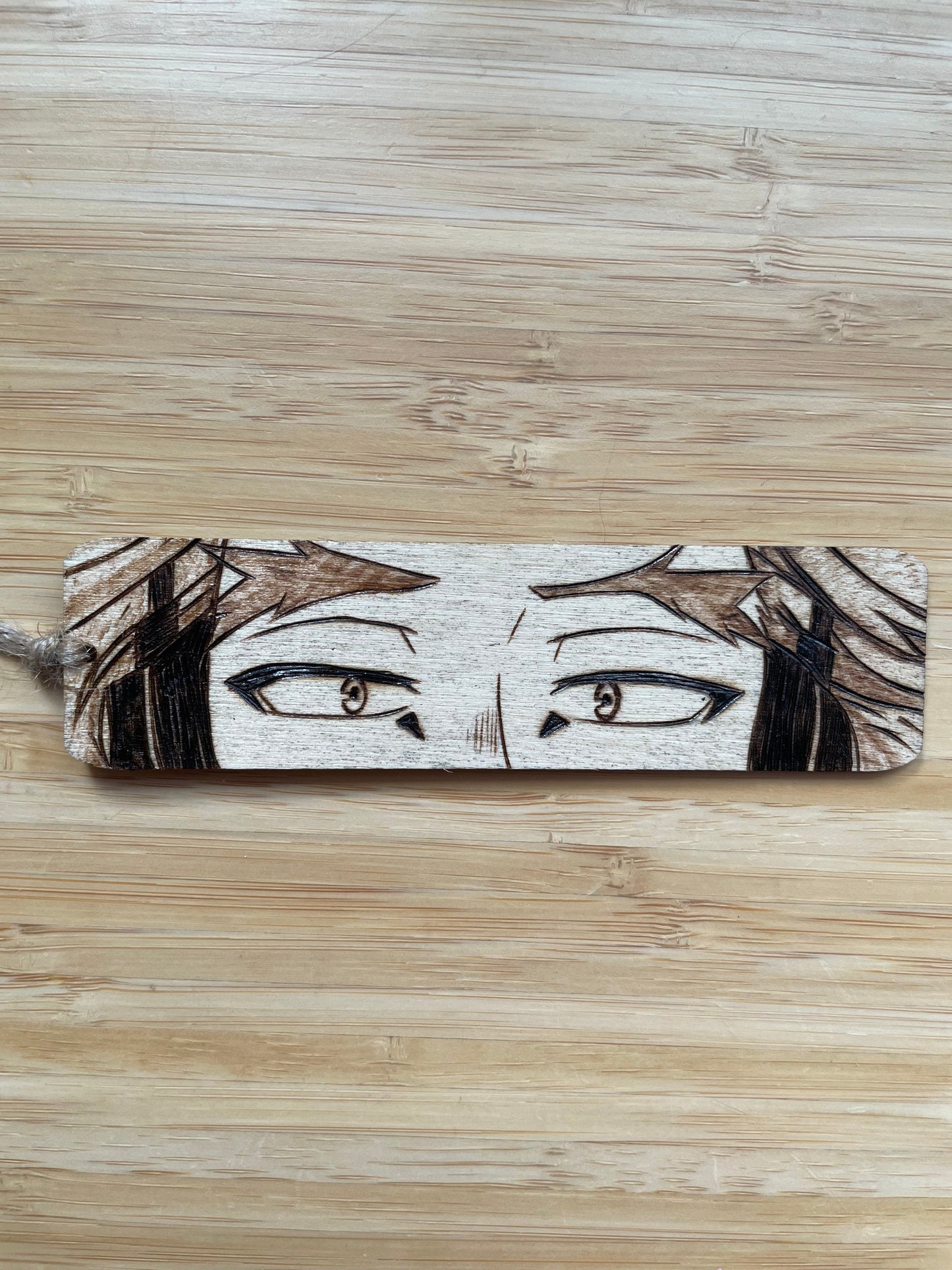 Wood burned Bookmark Mha