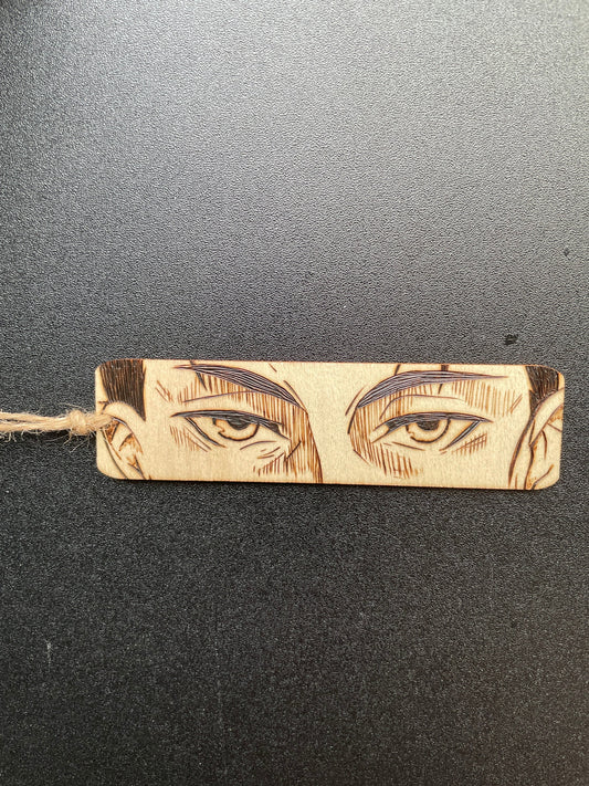 Eren woodburned bookmark