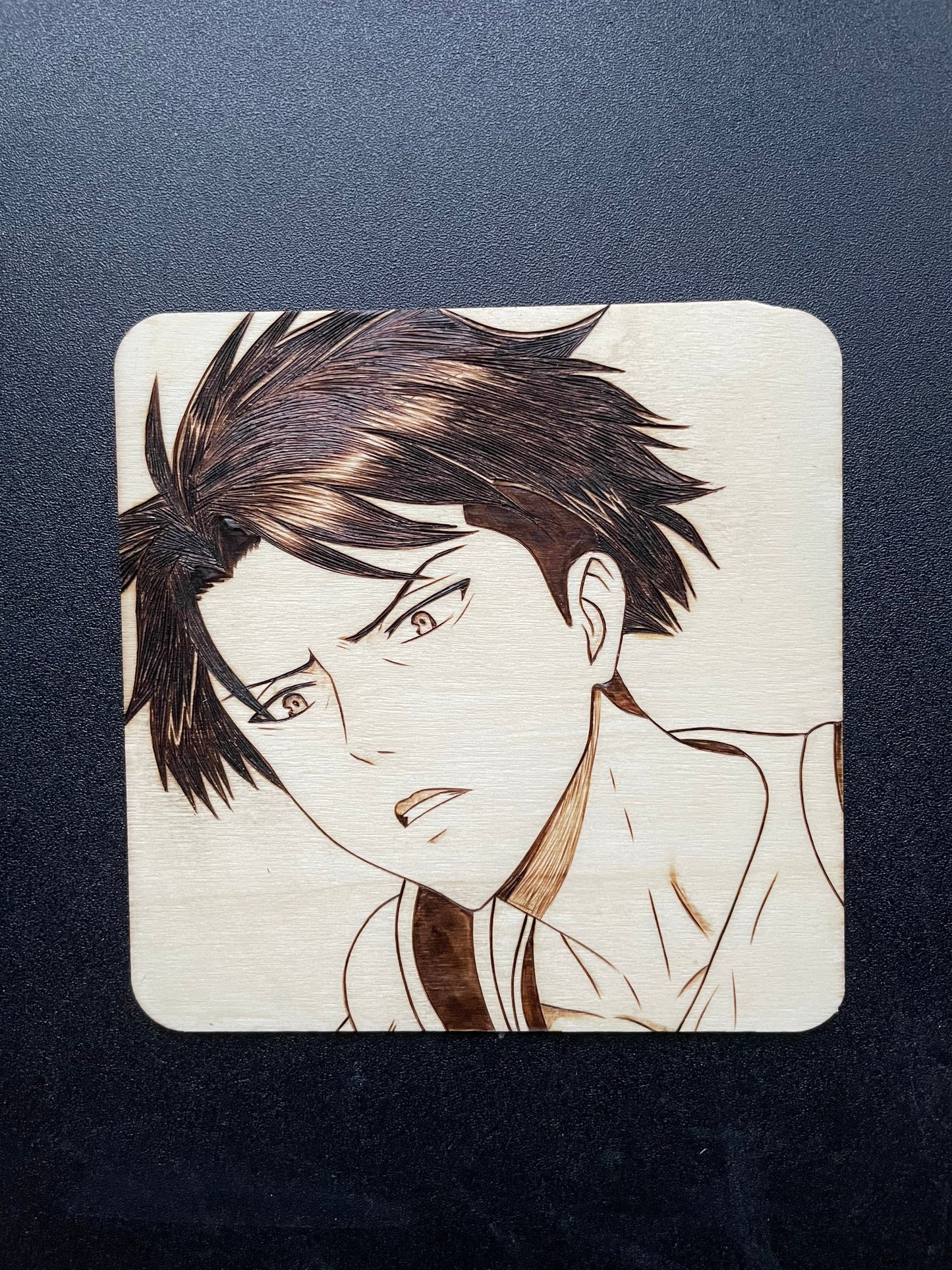 Wood Burned Portrait of Levi