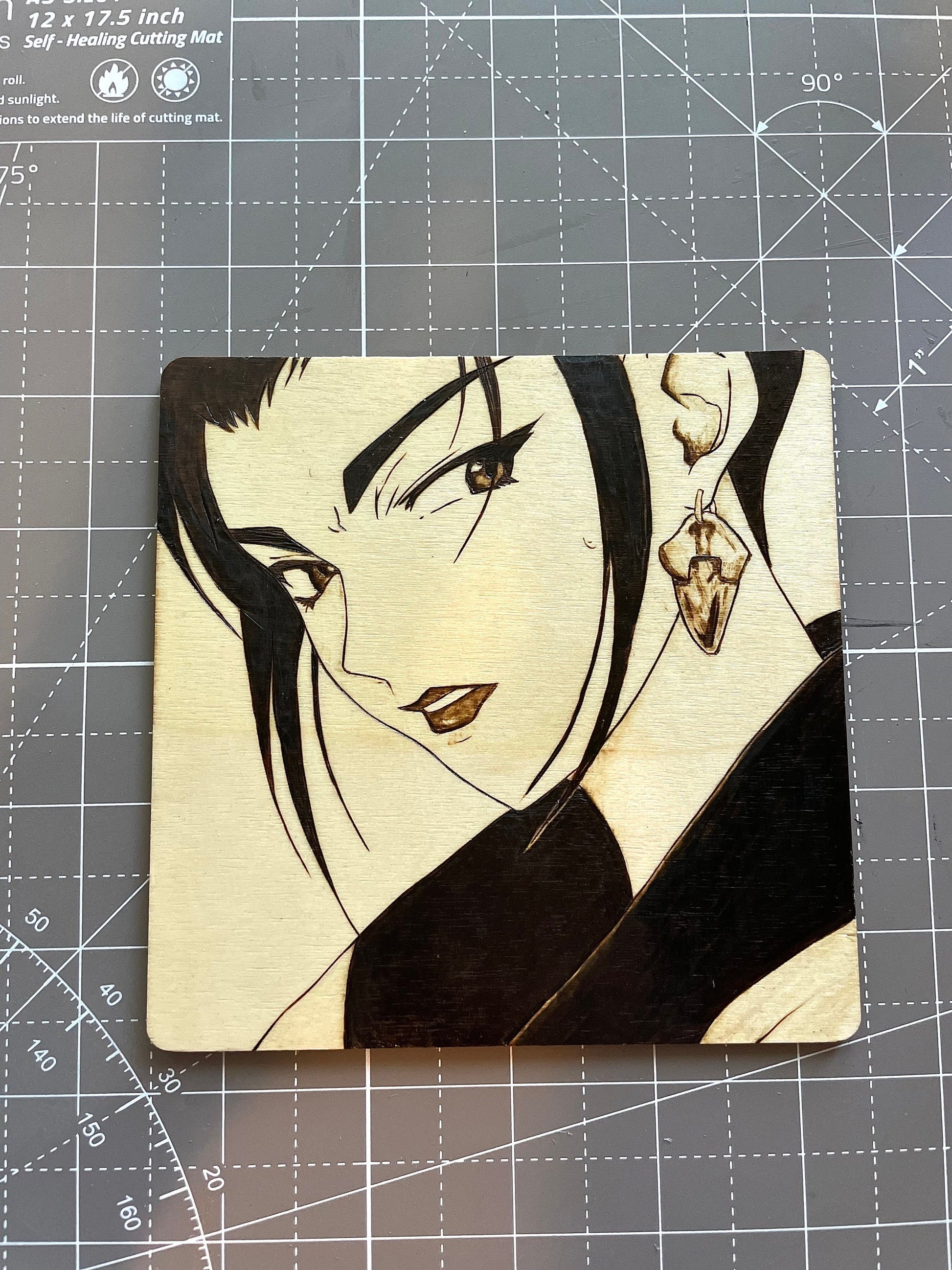 Wood Burned Portrait of Faye